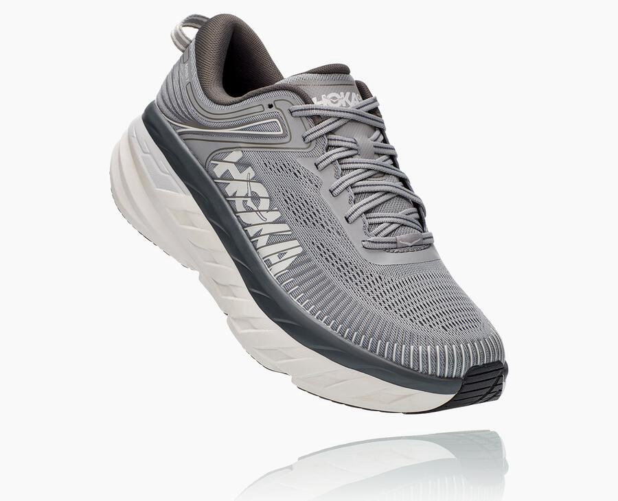 Tenis Hoka One One Hombre Grises - Bondi 7 - NWIL97620